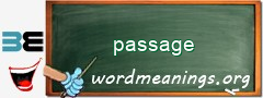 WordMeaning blackboard for passage